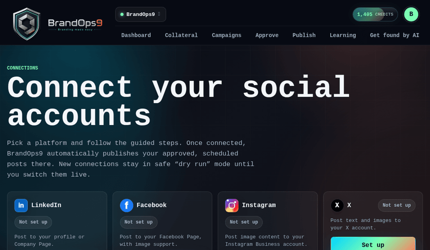 Screenshot of the Connect X (Twitter) screen