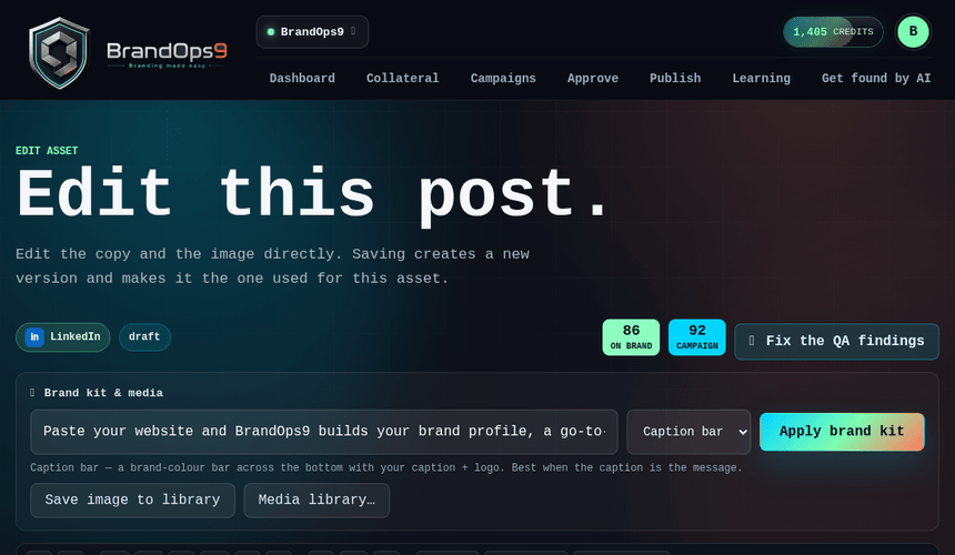 Screenshot of the Understand and lift your QA score screen